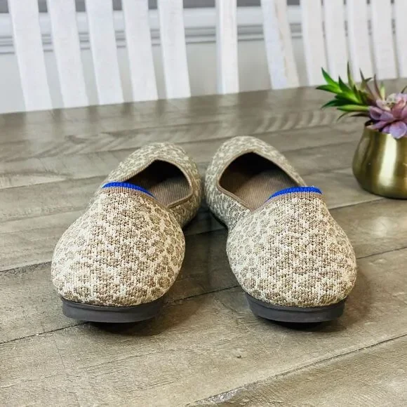 Rothy's Leopard Print Flats with Blue Accents - Picture 4 of 8